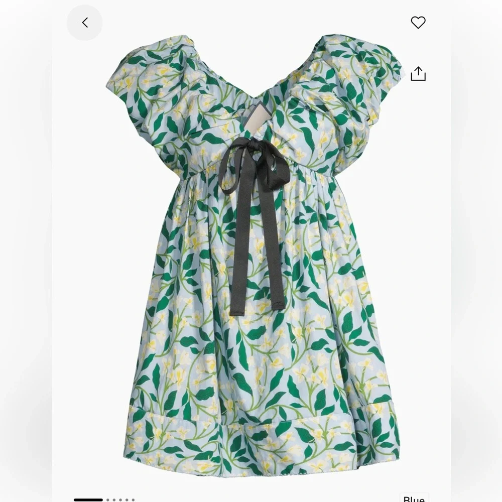 Agua by Agua Bendita Blue Floral Mini Dress - Picture 5 of 8